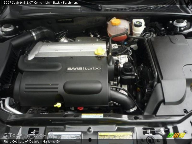 Black / Parchment 2007 Saab 9-3 2.0T Convertible