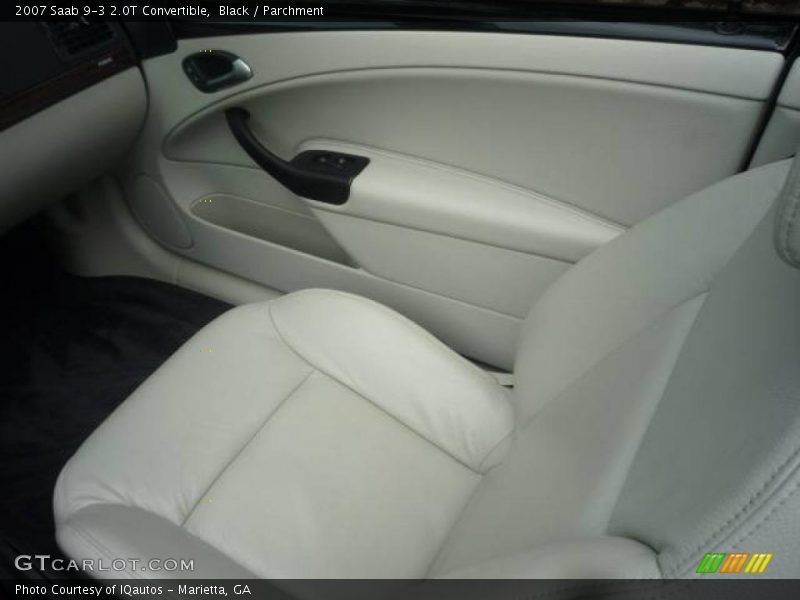 Black / Parchment 2007 Saab 9-3 2.0T Convertible