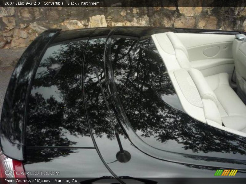 Black / Parchment 2007 Saab 9-3 2.0T Convertible