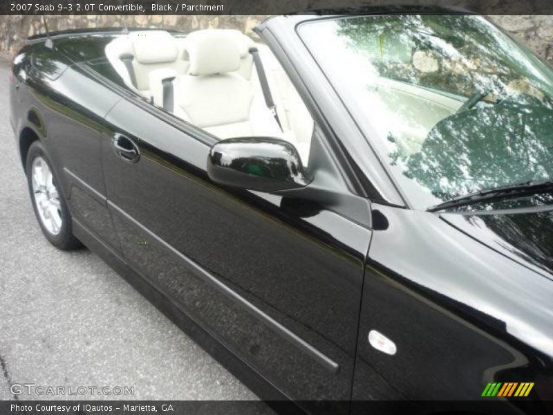 Black / Parchment 2007 Saab 9-3 2.0T Convertible