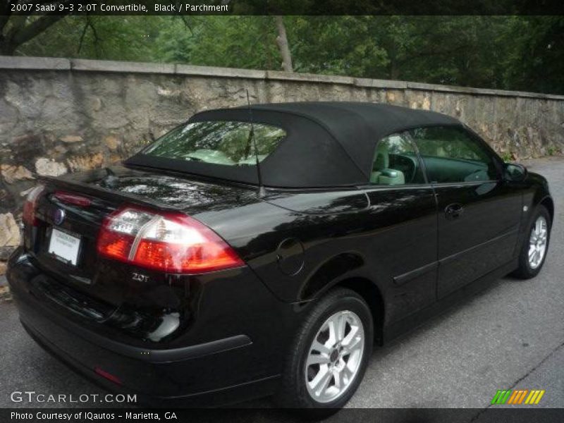 Black / Parchment 2007 Saab 9-3 2.0T Convertible