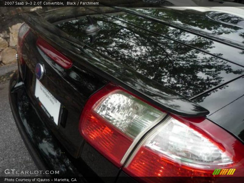 Black / Parchment 2007 Saab 9-3 2.0T Convertible