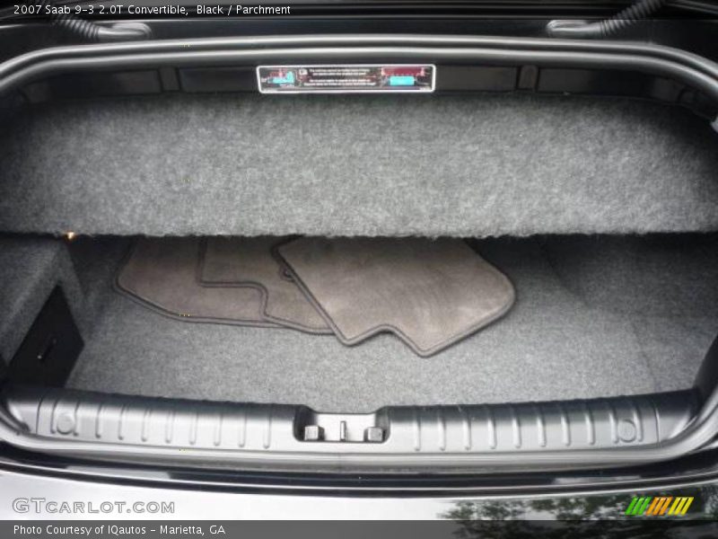 Black / Parchment 2007 Saab 9-3 2.0T Convertible