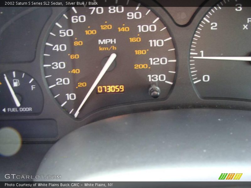 Silver Blue / Black 2002 Saturn S Series SL2 Sedan