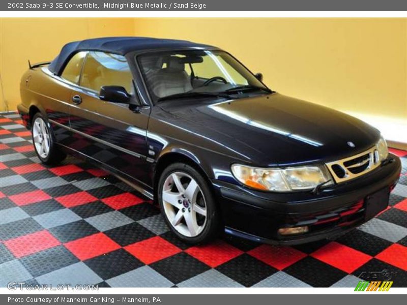 Midnight Blue Metallic / Sand Beige 2002 Saab 9-3 SE Convertible