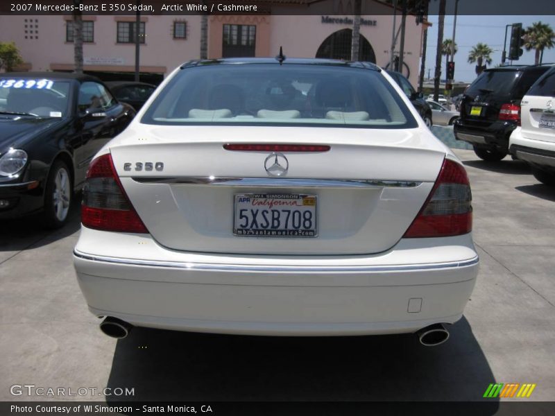 Arctic White / Cashmere 2007 Mercedes-Benz E 350 Sedan