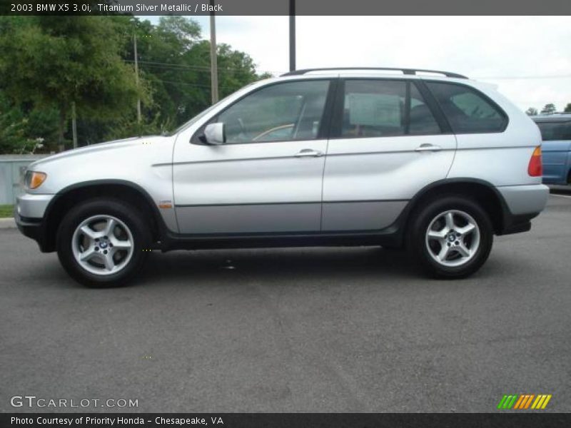 Titanium Silver Metallic / Black 2003 BMW X5 3.0i
