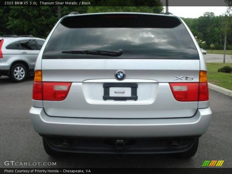 Titanium Silver Metallic / Black 2003 BMW X5 3.0i