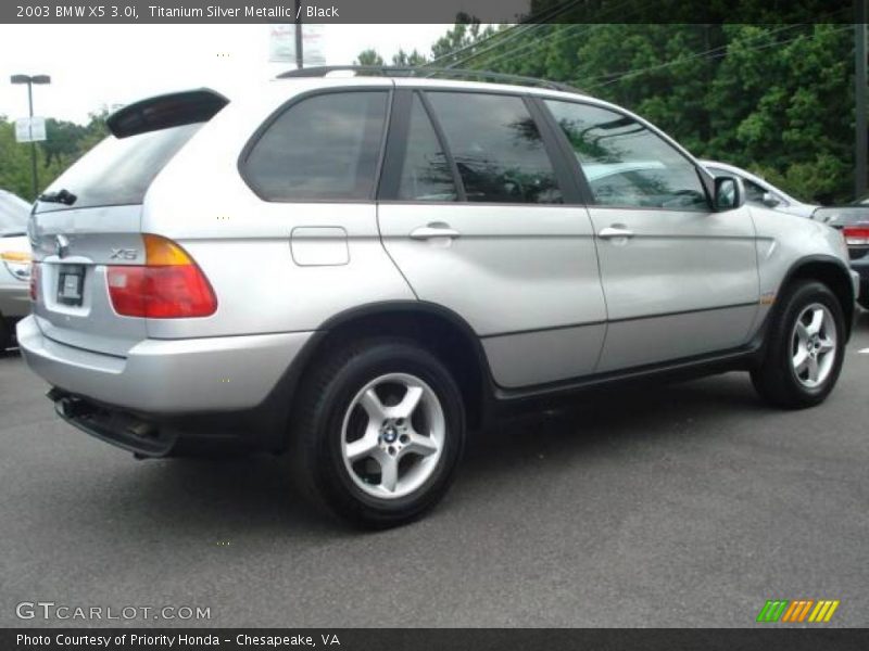 Titanium Silver Metallic / Black 2003 BMW X5 3.0i