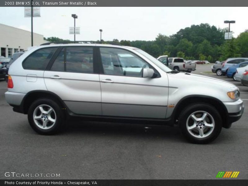 Titanium Silver Metallic / Black 2003 BMW X5 3.0i