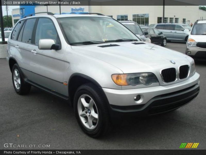 Titanium Silver Metallic / Black 2003 BMW X5 3.0i