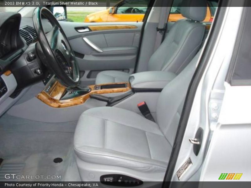 Titanium Silver Metallic / Black 2003 BMW X5 3.0i