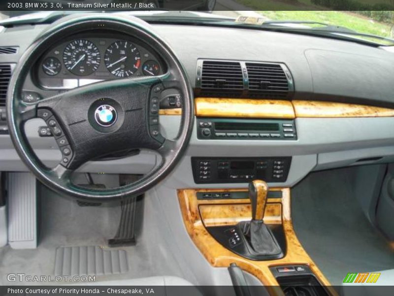 Titanium Silver Metallic / Black 2003 BMW X5 3.0i