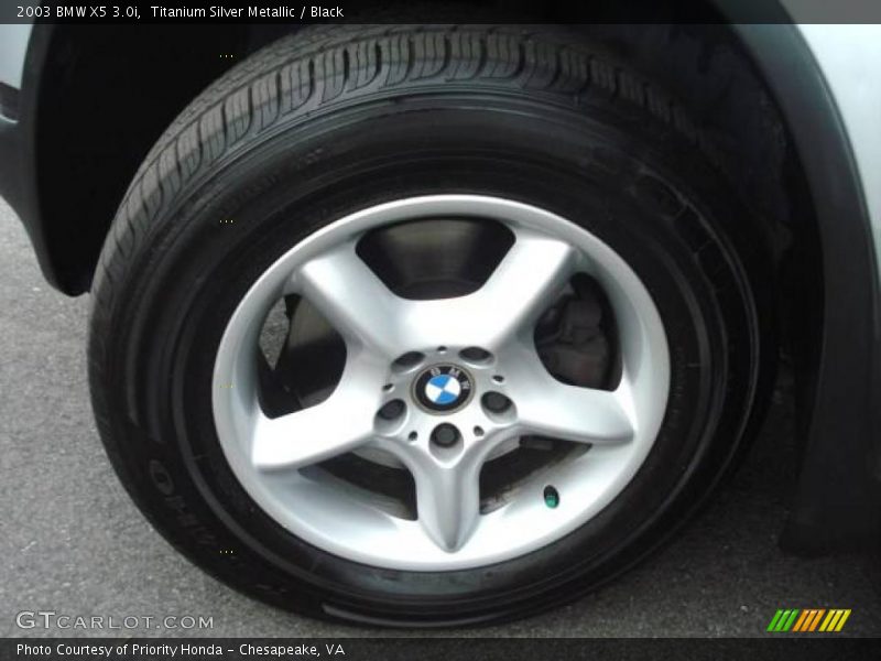 Titanium Silver Metallic / Black 2003 BMW X5 3.0i