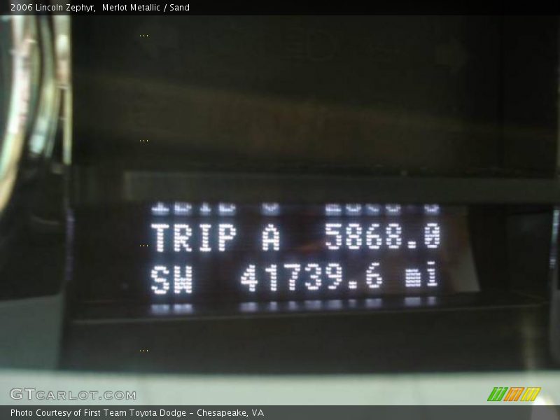 Merlot Metallic / Sand 2006 Lincoln Zephyr