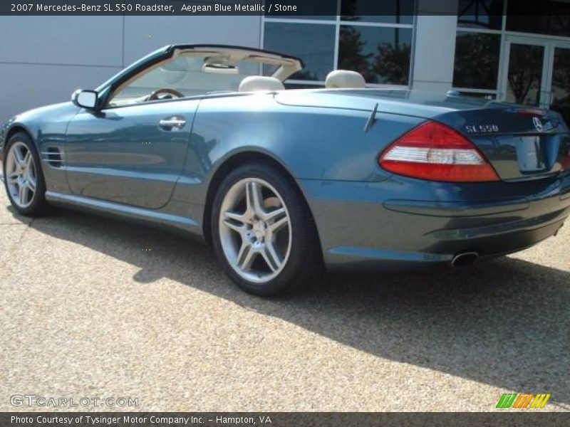 Aegean Blue Metallic / Stone 2007 Mercedes-Benz SL 550 Roadster