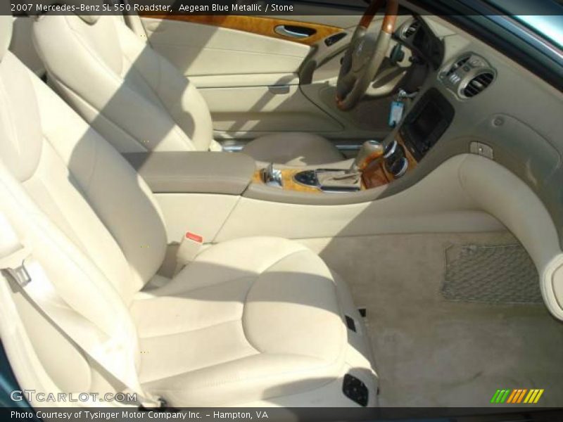 Aegean Blue Metallic / Stone 2007 Mercedes-Benz SL 550 Roadster