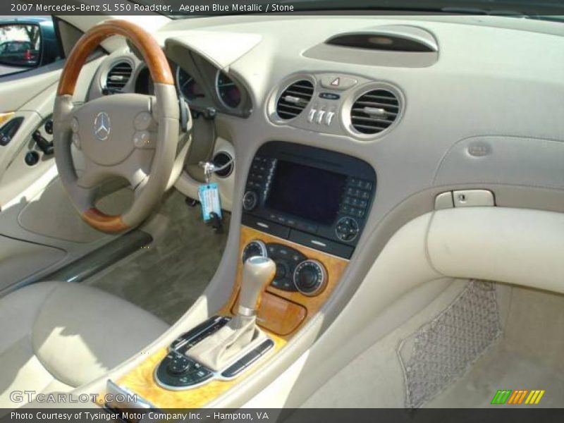 Aegean Blue Metallic / Stone 2007 Mercedes-Benz SL 550 Roadster