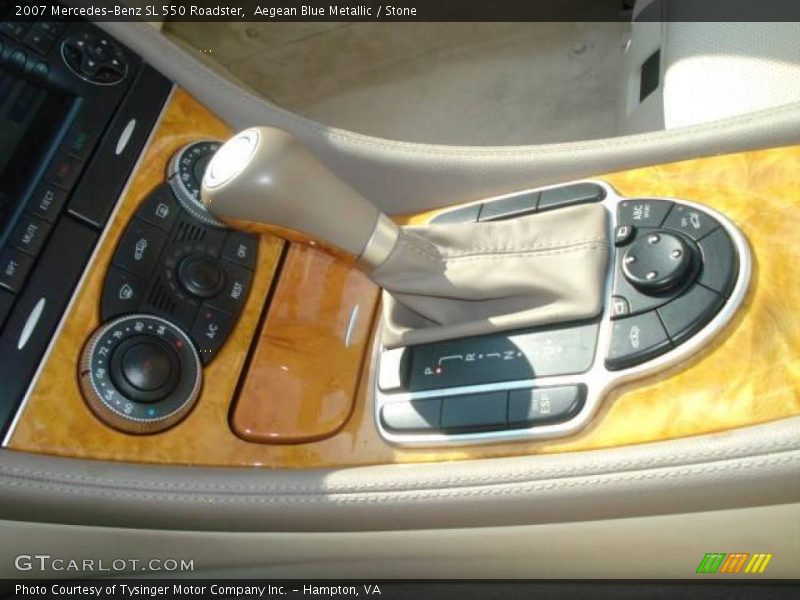 Aegean Blue Metallic / Stone 2007 Mercedes-Benz SL 550 Roadster