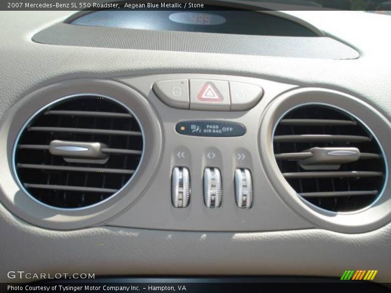 Aegean Blue Metallic / Stone 2007 Mercedes-Benz SL 550 Roadster