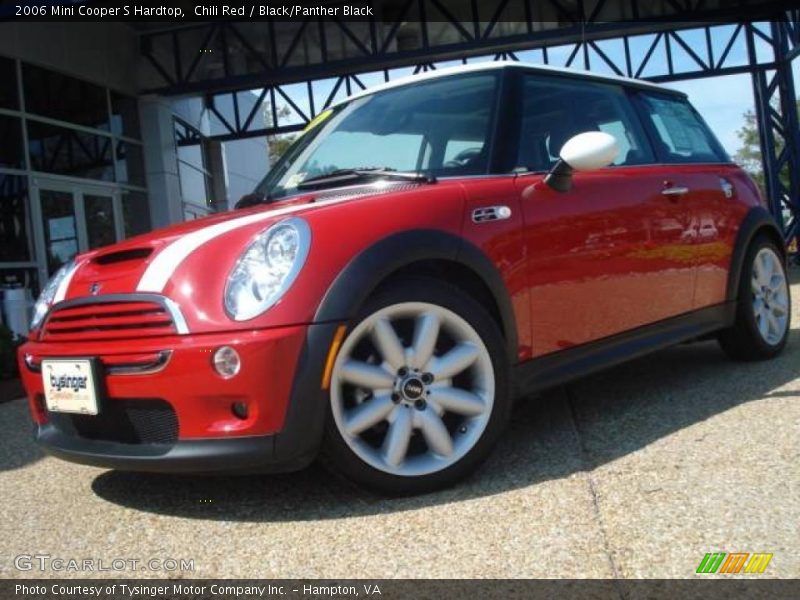 Chili Red / Black/Panther Black 2006 Mini Cooper S Hardtop