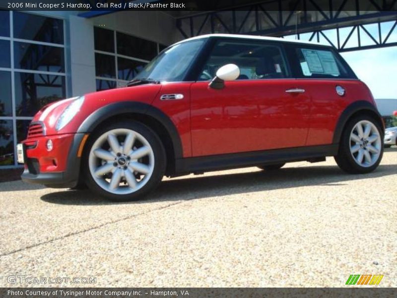 Chili Red / Black/Panther Black 2006 Mini Cooper S Hardtop
