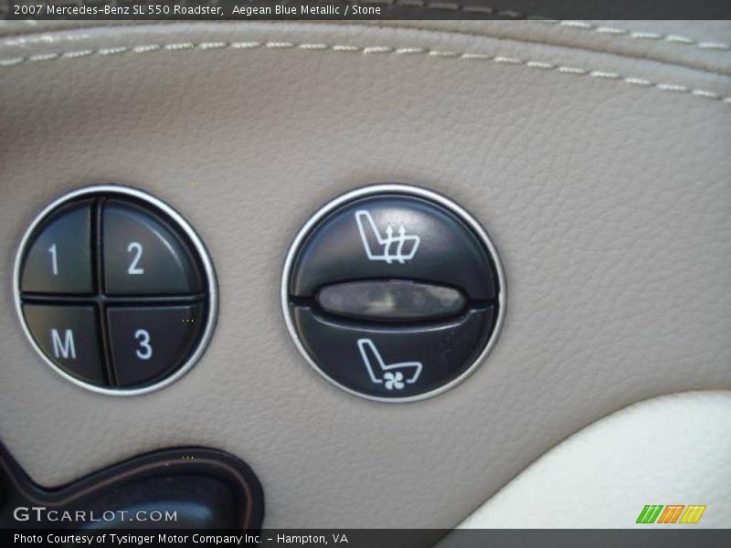 Aegean Blue Metallic / Stone 2007 Mercedes-Benz SL 550 Roadster