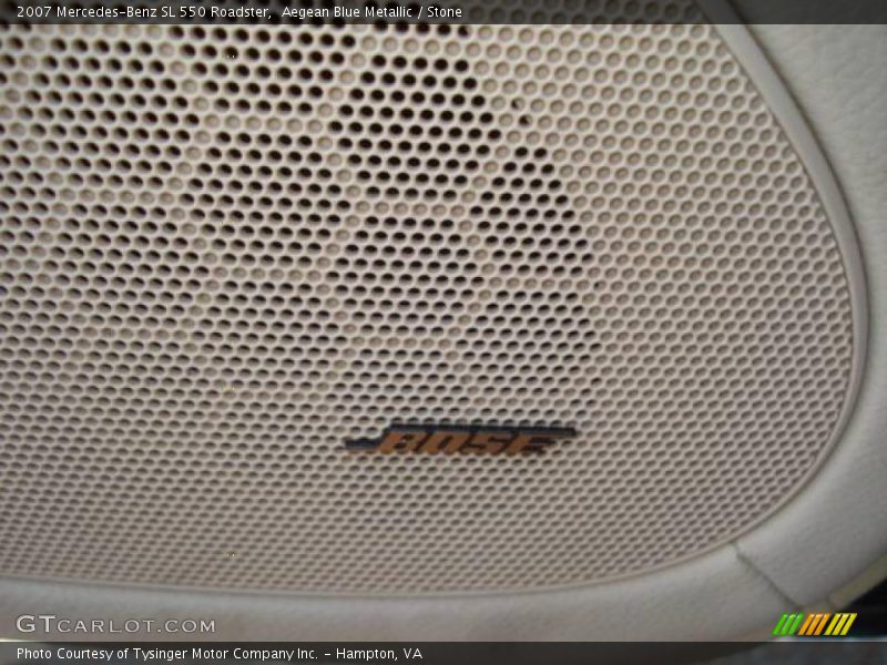 Aegean Blue Metallic / Stone 2007 Mercedes-Benz SL 550 Roadster