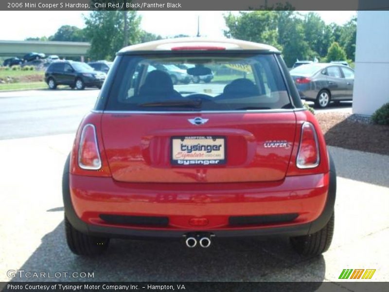 Chili Red / Black/Panther Black 2006 Mini Cooper S Hardtop
