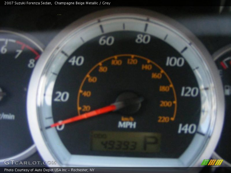 Champagne Beige Metallic / Grey 2007 Suzuki Forenza Sedan