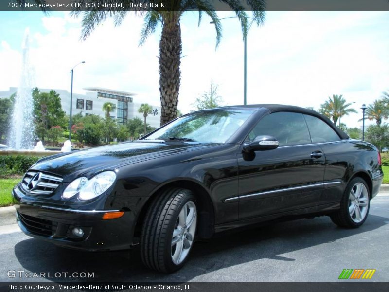 Black / Black 2007 Mercedes-Benz CLK 350 Cabriolet