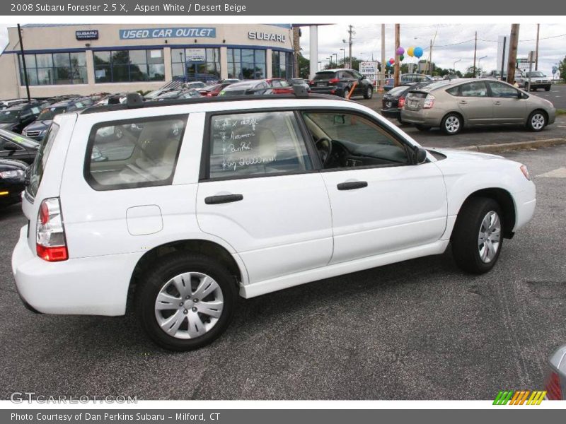 Aspen White / Desert Beige 2008 Subaru Forester 2.5 X