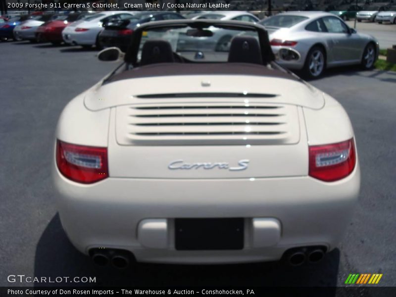 Cream White / Cocoa Natural Leather 2009 Porsche 911 Carrera S Cabriolet