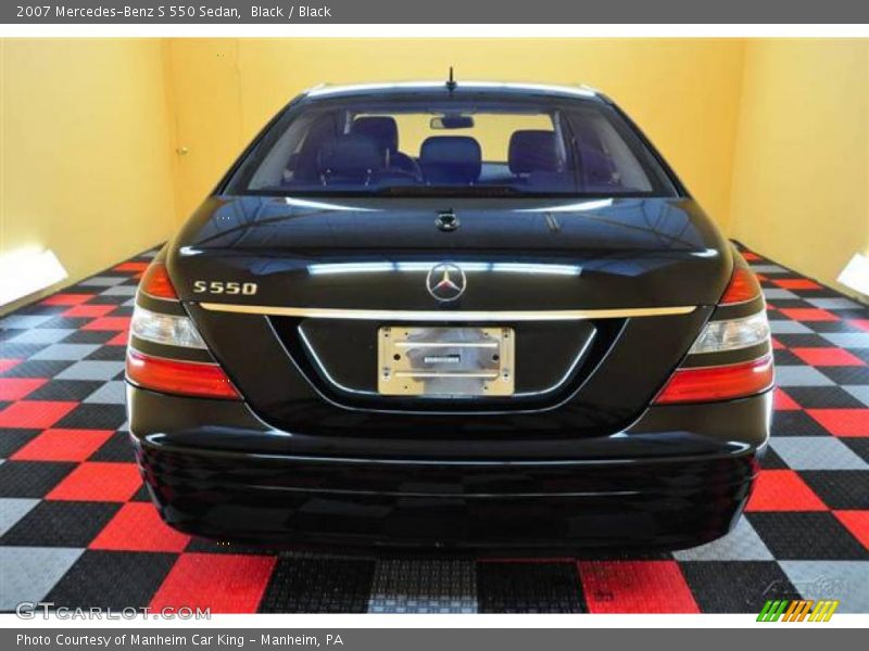 Black / Black 2007 Mercedes-Benz S 550 Sedan