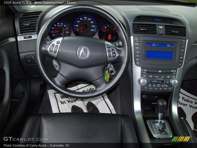 White Diamond Pearl / Ebony 2006 Acura TL 3.2