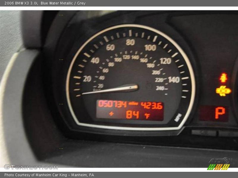 Blue Water Metallic / Grey 2006 BMW X3 3.0i