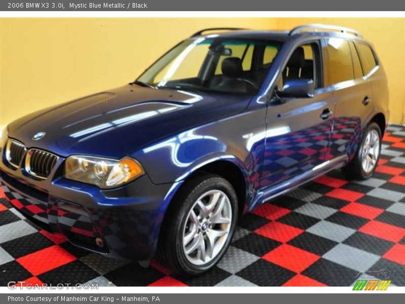 Mystic Blue Metallic / Black 2006 BMW X3 3.0i