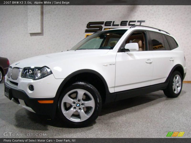 Alpine White / Sand Beige 2007 BMW X3 3.0si