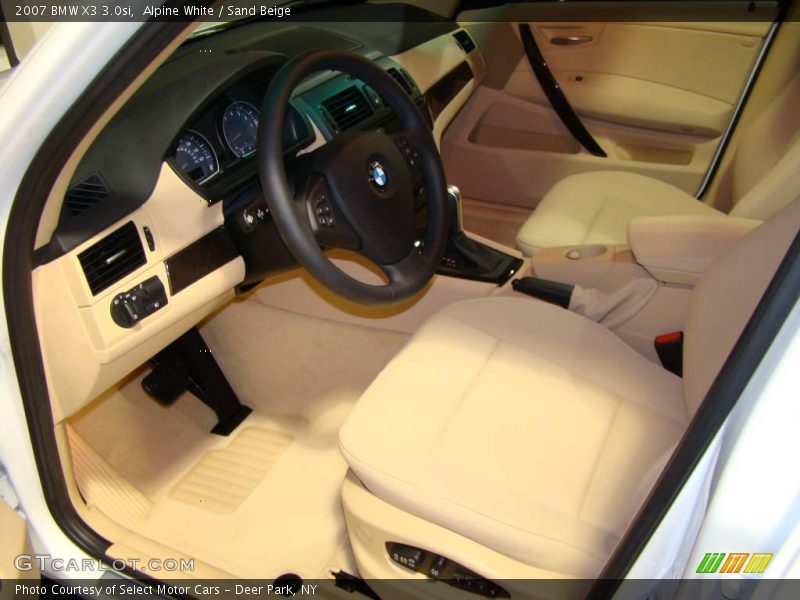 Alpine White / Sand Beige 2007 BMW X3 3.0si