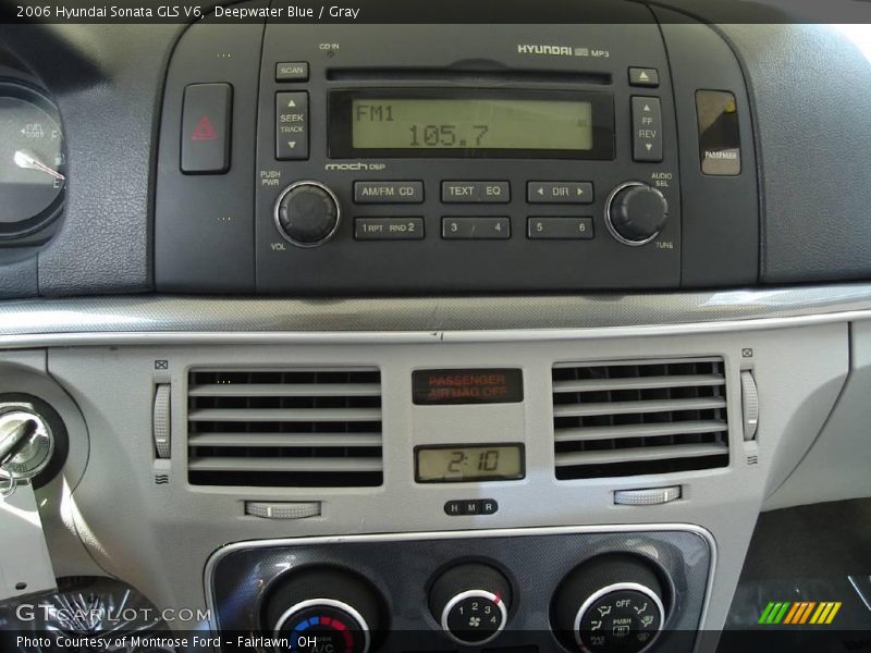 Deepwater Blue / Gray 2006 Hyundai Sonata GLS V6