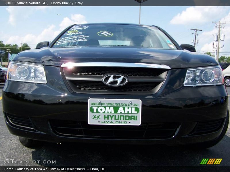 Ebony Black / Gray 2007 Hyundai Sonata GLS