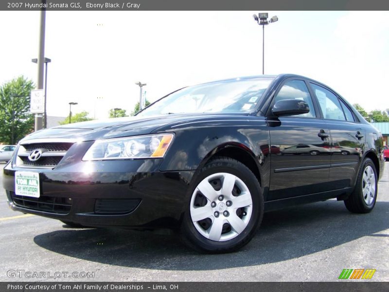 Ebony Black / Gray 2007 Hyundai Sonata GLS
