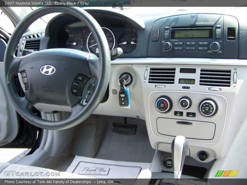 Ebony Black / Gray 2007 Hyundai Sonata GLS