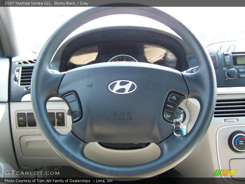 Ebony Black / Gray 2007 Hyundai Sonata GLS