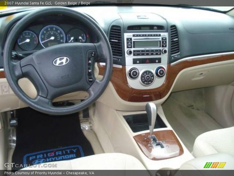 Golden Beige / Beige 2007 Hyundai Santa Fe GLS