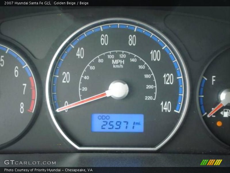 Golden Beige / Beige 2007 Hyundai Santa Fe GLS