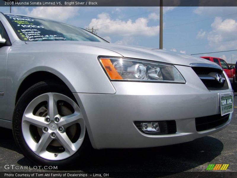 Bright Silver / Black 2008 Hyundai Sonata Limited V6