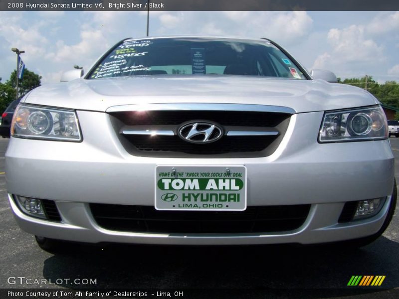 Bright Silver / Black 2008 Hyundai Sonata Limited V6