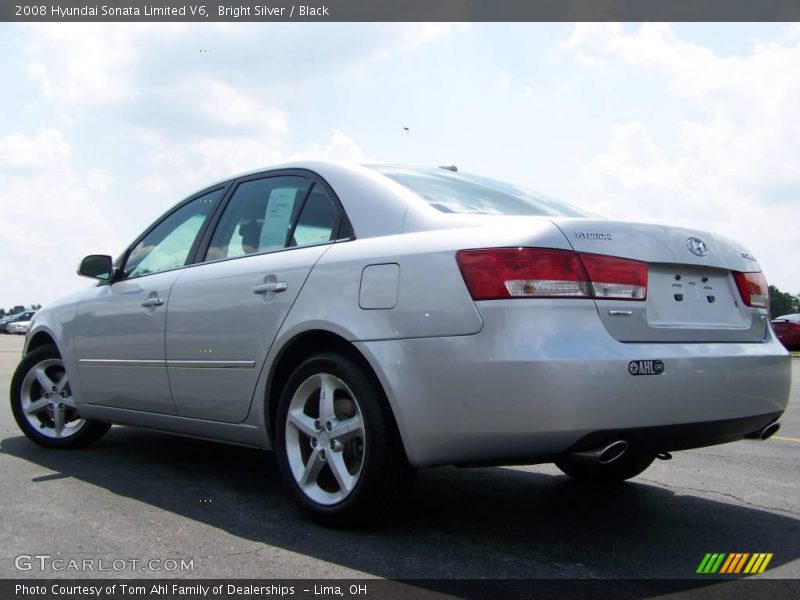 Bright Silver / Black 2008 Hyundai Sonata Limited V6