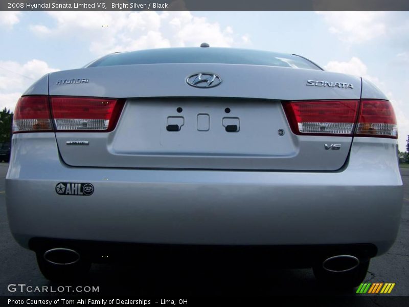 Bright Silver / Black 2008 Hyundai Sonata Limited V6